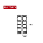 2 pezzi/set adesivo decorativo interruttore volume controllo centrale auto in fibra di carbonio per Toyota Tundra 2014-2018, guida sinistra destra universale, Central Control Volume Switch