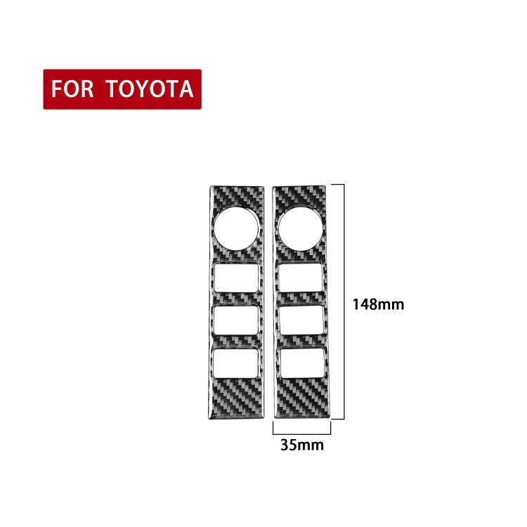 2 pezzi/set adesivo decorativo interruttore volume controllo centrale auto in fibra di carbonio per Toyota Tundra 2014-2018, guida sinistra destra universale, Central Control Volume Switch