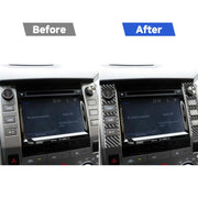 2 pezzi/set adesivo decorativo interruttore volume controllo centrale auto in fibra di carbonio per Toyota Tundra 2014-2018, guida sinistra destra universale, Central Control Volume Switch