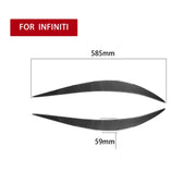 2 pezzi/set adesivo decorativo per sopracciglio lampada per auto in fibra di carbonio per Infiniti Q50 2014-2019, versione con colla a goccia, For Infiniti Q50 2014-2019