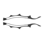 2 pezzi/set adesivo decorativo per sopracciglio lampada per auto in fibra di carbonio per BMW E60 Serie 5 2004-2010, versione con colla a goccia, For BMW E60 5 Series 2004-2010