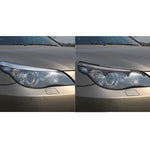 2 pezzi/set adesivo decorativo per sopracciglio lampada per auto in fibra di carbonio per BMW E60 Serie 5 2004-2010, versione con colla a goccia, For BMW E60 5 Series 2004-2010