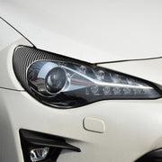 2 pz/set in fibra di carbonio per auto lampada anteriore sopracciglio adesivo decorativo per Toyota GT86/Subaru BRZ 2012-2016, versione con colla a goccia, For Toyota GT86 2012-2016,Front
