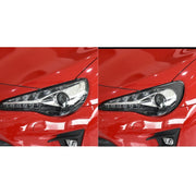 2 pz/set in fibra di carbonio per auto lampada anteriore sopracciglio adesivo decorativo per Toyota GT86/Subaru BRZ 2012-2016, versione con colla a goccia, For Toyota GT86 2012-2016,Front