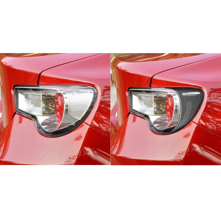 2 Pz/set Adesivo Decorativo per Sopracciglia Lampada Posteriore in Fibra di Carbonio per Toyota GT86 / Subaru BRZ 2012-2016, Versione con Colla a Goccia, For Toyota GT86 2012-2016,Back