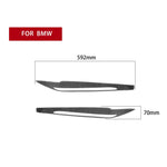 2 pezzi/set adesivo decorativo per sopracciglio lampada per auto in fibra di carbonio per BMW X5 / F15 2014-2018, versione con colla a goccia, For BMW X5 / F15 2014-2018