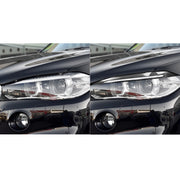 2 pezzi/set adesivo decorativo per sopracciglio lampada per auto in fibra di carbonio per BMW X5 / F15 2014-2018, versione con colla a goccia, For BMW X5 / F15 2014-2018