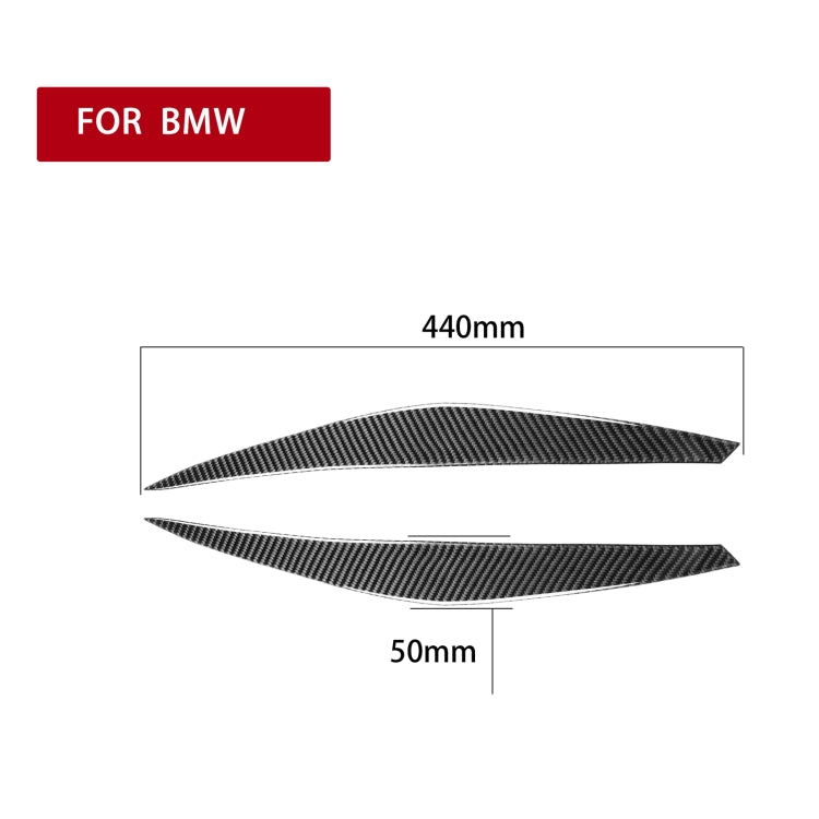 2 pezzi/set adesivo decorativo per sopracciglio lampada per auto in fibra di carbonio per BMW E71/X6 2008-2014, versione con colla a goccia, For BMW E71/X6 2008-2014