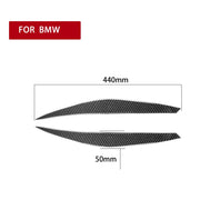 2 pezzi/set adesivo decorativo per sopracciglio lampada per auto in fibra di carbonio per BMW E71/X6 2008-2014, versione con colla a goccia, For BMW E71/X6 2008-2014