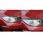 2 pezzi/set adesivo decorativo per sopracciglio lampada per auto in fibra di carbonio per BMW E71/X6 2008-2014, versione con colla a goccia, For BMW E71/X6 2008-2014