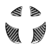 4 pezzi/set adesivo decorativo con logo centrale anteriore in fibra di carbonio per Toyota 4Runner 2010-2020, Front Middle Net Logo