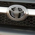 4 pezzi/set adesivo decorativo con logo centrale anteriore in fibra di carbonio per Toyota 4Runner 2010-2020, Front Middle Net Logo