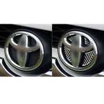 4 pezzi/set adesivo decorativo con logo centrale anteriore in fibra di carbonio per Toyota 4Runner 2010-2020, Front Middle Net Logo