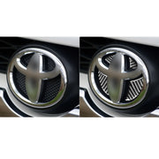 4 pezzi/set adesivo decorativo con logo centrale anteriore in fibra di carbonio per Toyota 4Runner 2010-2020, Front Middle Net Logo