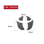 4 pezzi/set adesivo decorativo con logo del portellone posteriore dell'auto in fibra di carbonio per Toyota 4Runner 2010-2020, Tailgate Logo