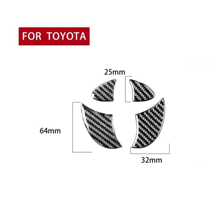 4 pezzi/set adesivo decorativo con logo del portellone posteriore dell'auto in fibra di carbonio per Toyota 4Runner 2010-2020, Tailgate Logo