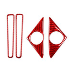 4 pezzi/set clacson per auto in fibra di carbonio + adesivo decorativo per presa d'aria per finestra per Nissan GTR R35 2008-2016, guida universale a destra e a sinistra, Door Horn + Window Air Outlet