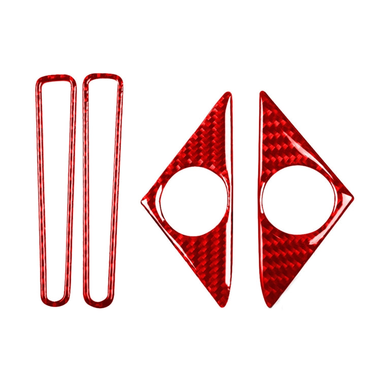 4 pezzi/set clacson per auto in fibra di carbonio + adesivo decorativo per presa d'aria per finestra per Nissan GTR R35 2008-2016, guida universale a destra e a sinistra, Door Horn + Window Air Outlet