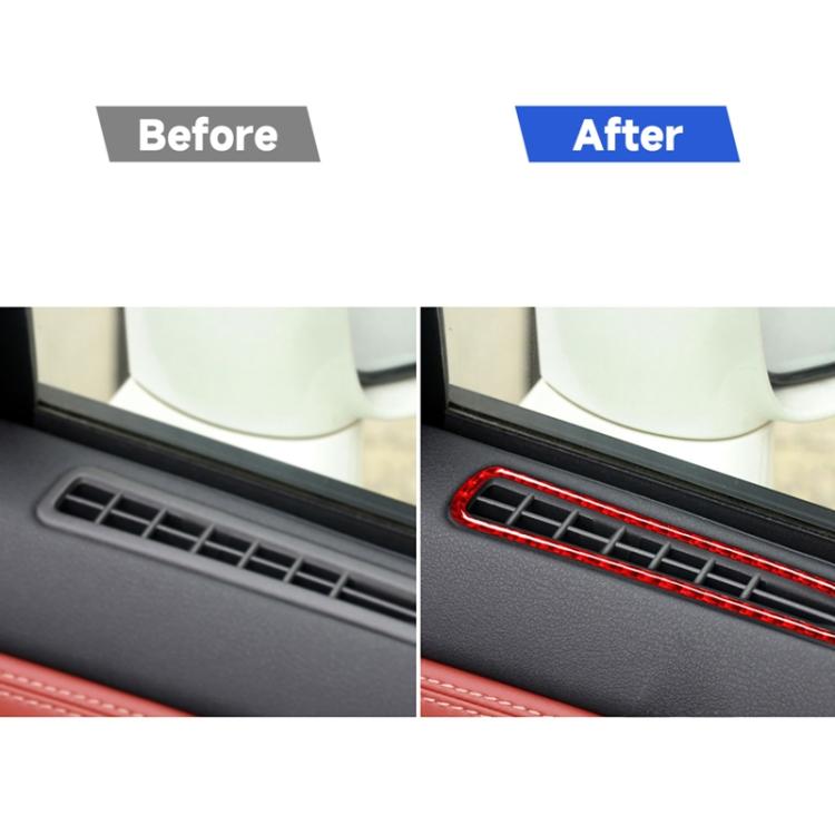 4 pezzi/set clacson per auto in fibra di carbonio + adesivo decorativo per presa d'aria per finestra per Nissan GTR R35 2008-2016, guida universale a destra e a sinistra, Door Horn + Window Air Outlet