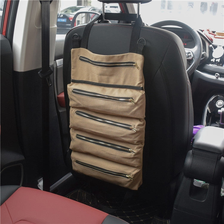 Borsa portaoggetti in tela multifunzione per auto, borsa per attrezzi portatile, borsa da tasca appesa, Multi-function Army Green, Multi-function Black, Multi-function Khaki