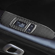 Set di adesivi decorativi per alzacristalli per auto in fibra di carbonio per Dodge Challenger dal 2015 ad oggi, guida a sinistra, Window Lift Set