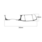 Adesivo decorativo per pannello grande dello strumento di controllo centrale per auto in fibra di carbonio per Dodge Challenger dal 2015 ad oggi, guida a sinistra, Central Control Instrument Large Panel