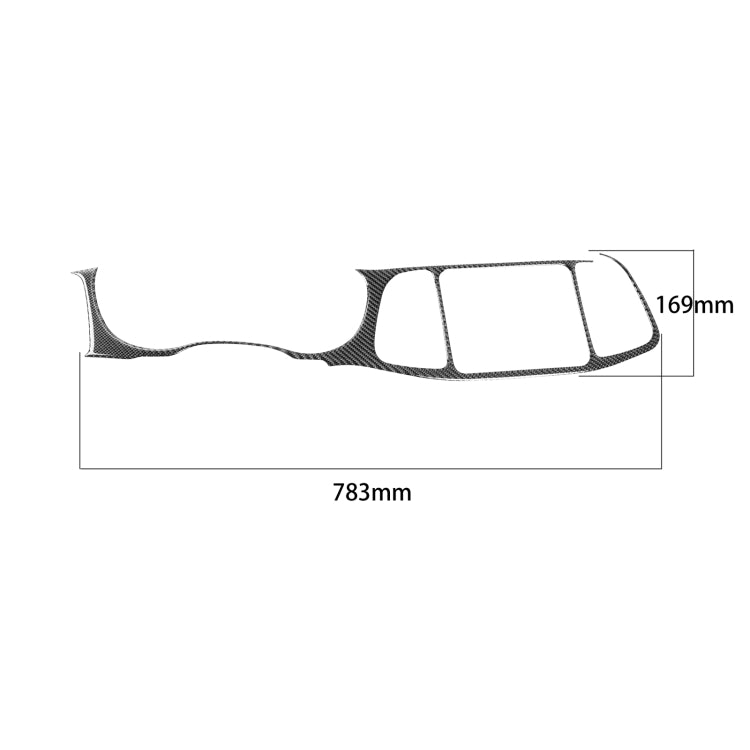 Adesivo decorativo per pannello grande dello strumento di controllo centrale per auto in fibra di carbonio per Dodge Challenger dal 2015 ad oggi, guida a sinistra, Central Control Instrument Large Panel