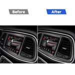 Adesivo decorativo per pannello grande dello strumento di controllo centrale per auto in fibra di carbonio per Dodge Challenger dal 2015 ad oggi, guida a sinistra, Central Control Instrument Large Panel