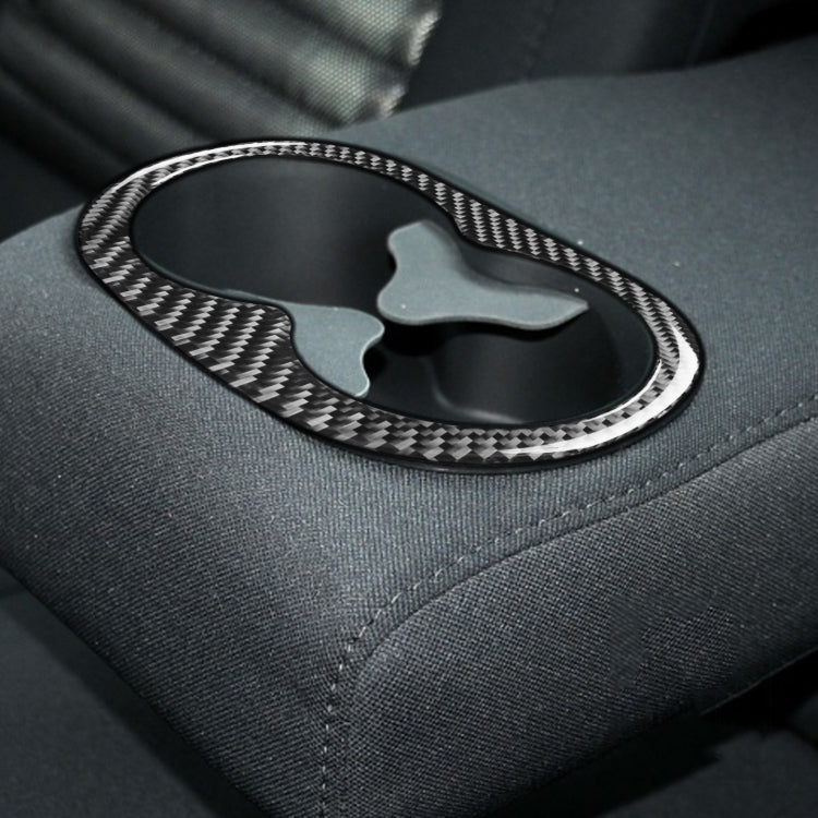 Adesivo decorativo per portabicchieri per corrimano posteriore per auto in fibra di carbonio per Dodge Challenger dal 2015 ad oggi, guida a sinistra, Rear Handrail Cup Holder