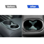 Adesivo decorativo per portabicchieri per corrimano posteriore per auto in fibra di carbonio per Dodge Challenger dal 2015 ad oggi, guida a sinistra, Rear Handrail Cup Holder
