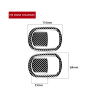 4 pezzi/set adesivi decorativi per schienale sedile auto in fibra di carbonio per Dodge Challenger dal 2015 ad oggi, guida a sinistra, Seat Back