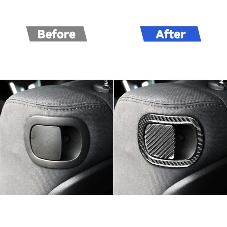 4 pezzi/set adesivi decorativi per schienale sedile auto in fibra di carbonio per Dodge Challenger dal 2015 ad oggi, guida a sinistra, Seat Back