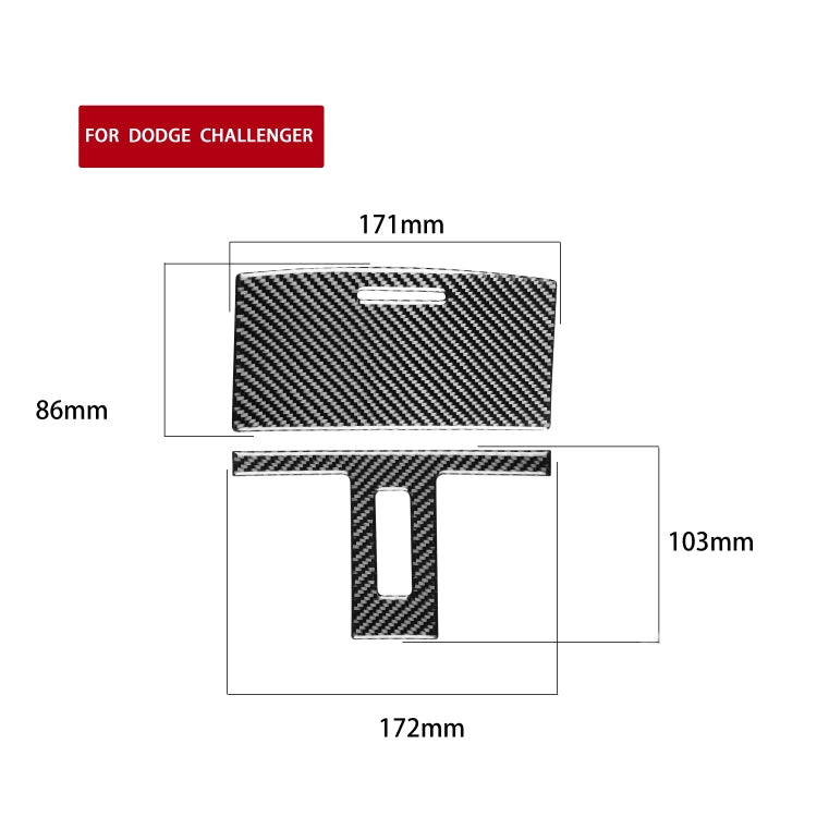 2 pezzi/set adesivi decorativi per pannello luce di lettura per auto in fibra di carbonio per Dodge Challenger dal 2015 ad oggi, guida a sinistra, Reading Light Panel