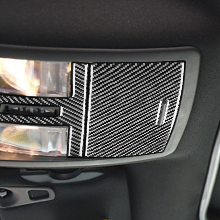 2 pezzi/set adesivi decorativi per pannello luce di lettura per auto in fibra di carbonio per Dodge Challenger dal 2015 ad oggi, guida a sinistra, Reading Light Panel