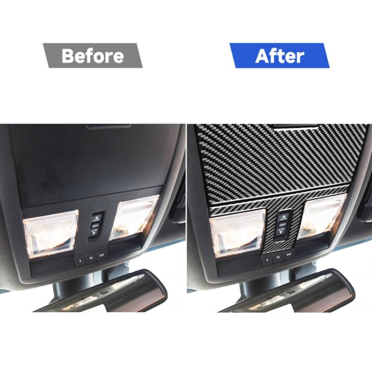2 pezzi/set adesivi decorativi per pannello luce di lettura per auto in fibra di carbonio per Dodge Challenger dal 2015 ad oggi, guida a sinistra, Reading Light Panel