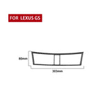 Adesivo decorativo per presa d'aria di controllo centrale per auto in fibra di carbonio per Lexus GS 2006-2011, guida a destra e a sinistra universale, Central Control Air Outlet