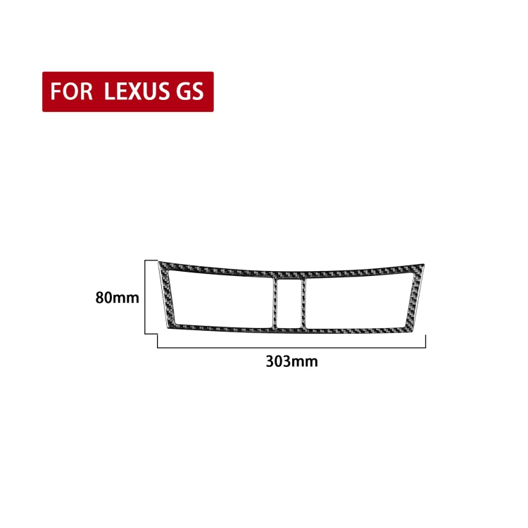 Adesivo decorativo per presa d'aria di controllo centrale per auto in fibra di carbonio per Lexus GS 2006-2011, guida a destra e a sinistra universale, Central Control Air Outlet