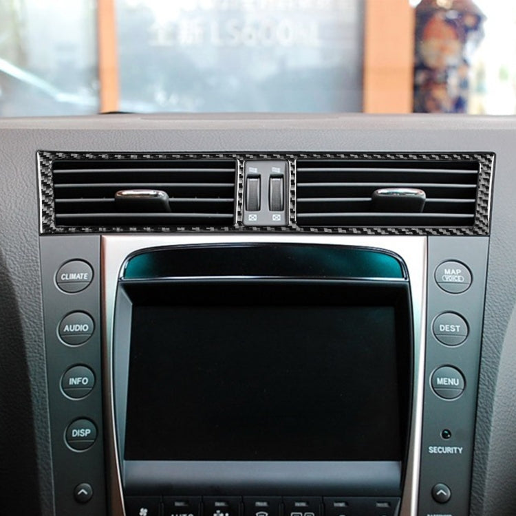 Adesivo decorativo per presa d'aria di controllo centrale per auto in fibra di carbonio per Lexus GS 2006-2011, guida a destra e a sinistra universale, Central Control Air Outlet