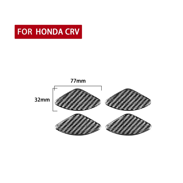 4 pezzi/set adesivo decorativo patch porta interna auto in fibra di carbonio per Honda CRV 2007-2011, guida sinistra e destra universale, Inner Door Bowl Patch