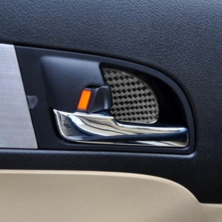 4 pezzi/set adesivo decorativo patch porta interna auto in fibra di carbonio per Honda CRV 2007-2011, guida sinistra e destra universale, Inner Door Bowl Patch