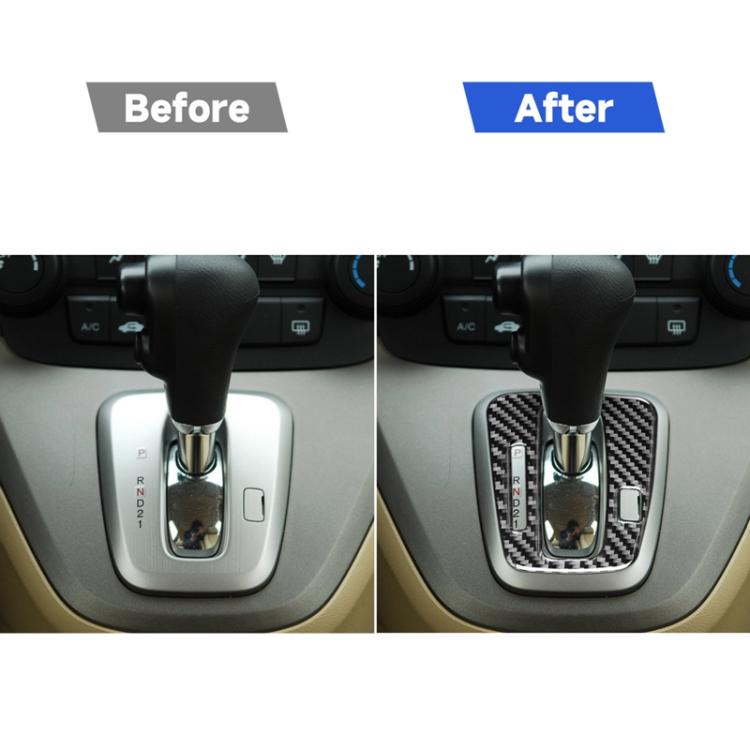 Adesivo decorativo per telaio indicatore di marcia per auto in fibra di carbonio per Honda CRV 2007-2011, guida a sinistra, Gear Indicator Frame,Left Drive