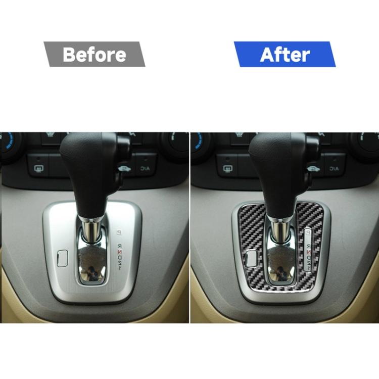 Adesivo decorativo per telaio indicatore di marcia per auto in fibra di carbonio per Honda CRV 2007-2011, guida a destra, Gear Indicator Frame,Right Drive