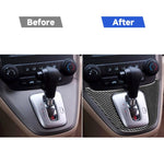 Adesivo decorativo per telaio del pannello degli ingranaggi dell'auto in fibra di carbonio per Honda CRV 2007-2011, guida a destra e a sinistra universale, Gear Panel Frame