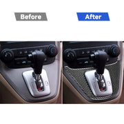 Adesivo decorativo per telaio del pannello degli ingranaggi dell'auto in fibra di carbonio per Honda CRV 2007-2011, guida a destra e a sinistra universale, Gear Panel Frame