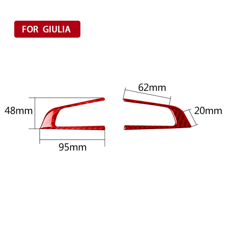 2 pezzi/set adesivo decorativo pannello pulsanti volante in fibra di carbonio per Alfa Romeo Giulia 2017-2019, guida sinistra e destra universale, Steering Wheel Button Panel