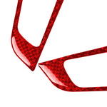 2 pezzi/set adesivo decorativo pannello pulsanti volante in fibra di carbonio per Alfa Romeo Giulia 2017-2019, guida sinistra e destra universale, Steering Wheel Button Panel