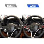 2 pezzi/set adesivo decorativo pannello pulsanti volante in fibra di carbonio per Alfa Romeo Giulia 2017-2019, guida sinistra e destra universale, Steering Wheel Button Panel