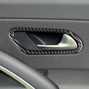 2 pezzi/set adesivo decorativo per maniglia interna della porta in fibra di carbonio per Volkswagen Scirocco 2009-2016, guida sinistra e destra universale, Inner Door Handle