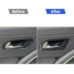 2 pezzi/set adesivo decorativo per maniglia interna della porta in fibra di carbonio per Volkswagen Scirocco 2009-2016, guida sinistra e destra universale, Inner Door Handle