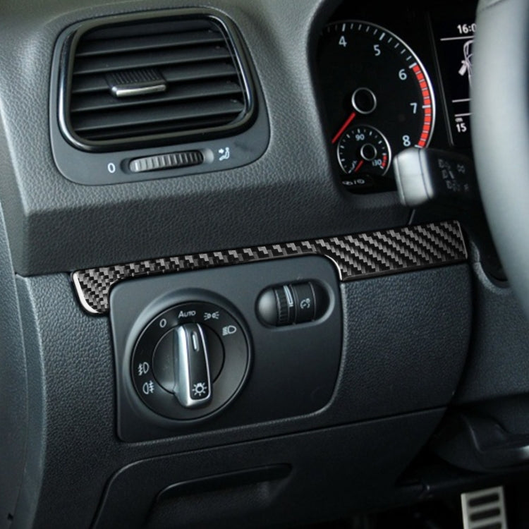 3 pezzi/set adesivo decorativo per cruscotto auto in fibra di carbonio per Volkswagen Scirocco 2009-2016, guida a sinistra, Dashboard Strip,Left Drive